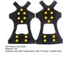 1 Pair Ice Cleats Crampons with 10 Studs Men Women Winter Outdoor Walking Ice Snow Traction Grips Non-slip Shoes Boot Spikes Grippers