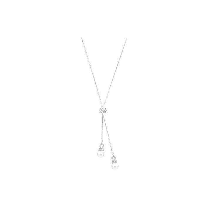 Swarovski Original Rhodium Plated Y Necklace Women necklace White 5467313 White