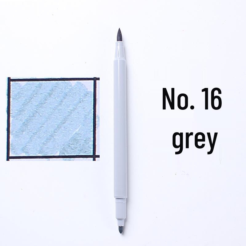 Large Capacity Double-Ended Watercolor Marker - Blue, Yellow, Black