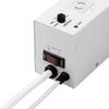 EHT Business-grade 4-outlet power strip with 2-prong locking mechanism, 3m cord, and rotating function, with magnet, white (T-H0303WH)