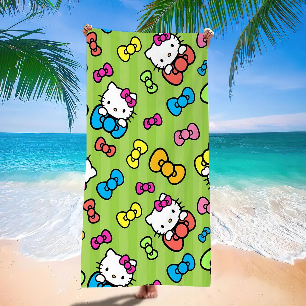 Cute Cartoon Printed Microfiber Beach Towel Quick Dry Soft Absorbent Bath Towel For Seaside