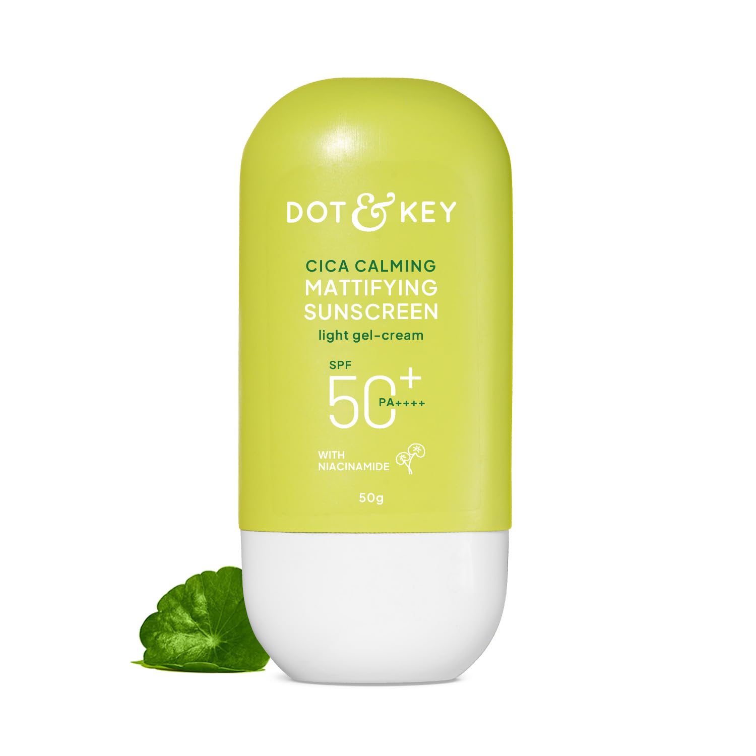 

Dot & Key CICA Calming Mattifying Sunscreen SPF 50 PA++++ In-Vivo Tested | For Oily Acne Prone & Sensitive Skin | UVA/UVB Protection | No White C
