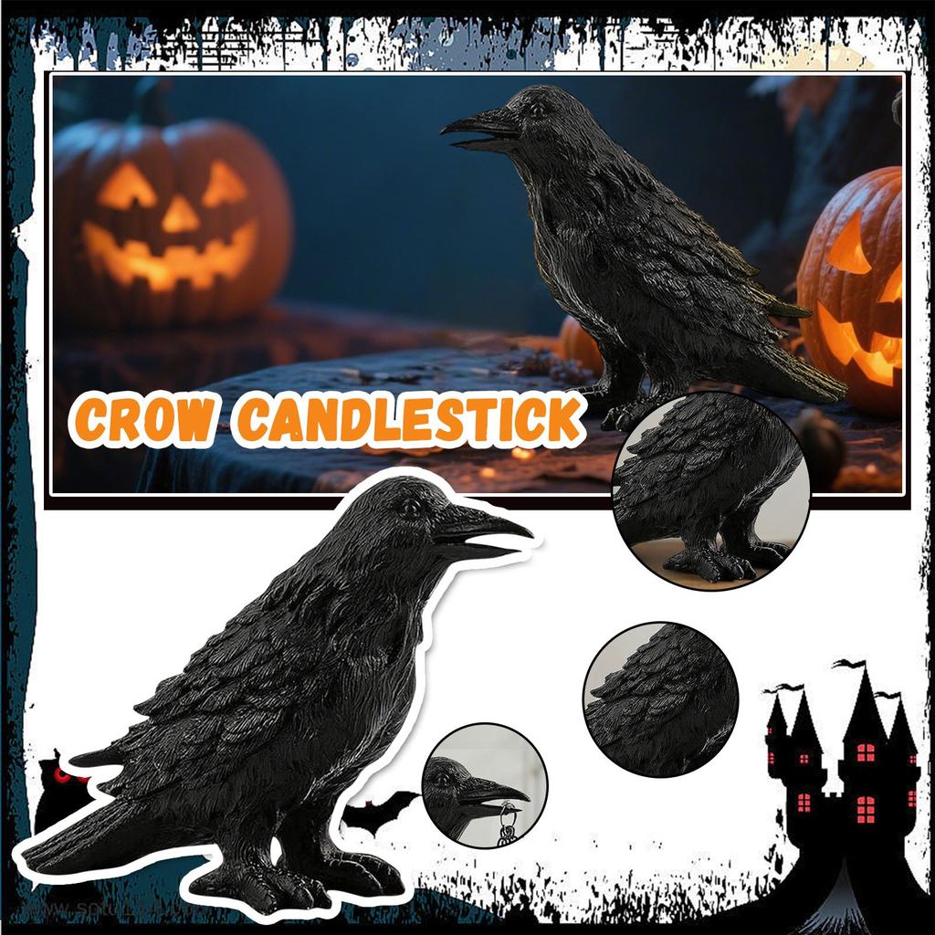 Gothic Home Decor Fake Lamp Base Halloween Decoration Indoor Light Tea Light Candle Holder Resin Statue