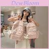 Fashion Leopard Print Student Backpack With Plush Pendant For Teen Girls And Boys