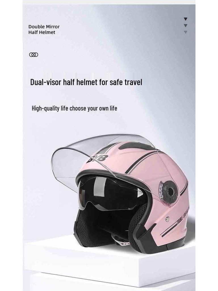 Dual-Lens Anti-Fog Motorcycle & Electric Vehicle Helmet