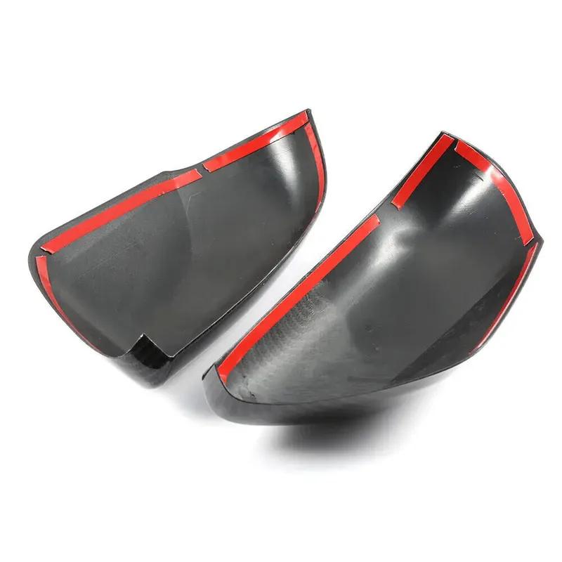 For Toyota Camry 2018- Rearview Side Mirror Cover + Door Handle Cover Wing Cap Exterior Door Rear View Case Trim Carbon