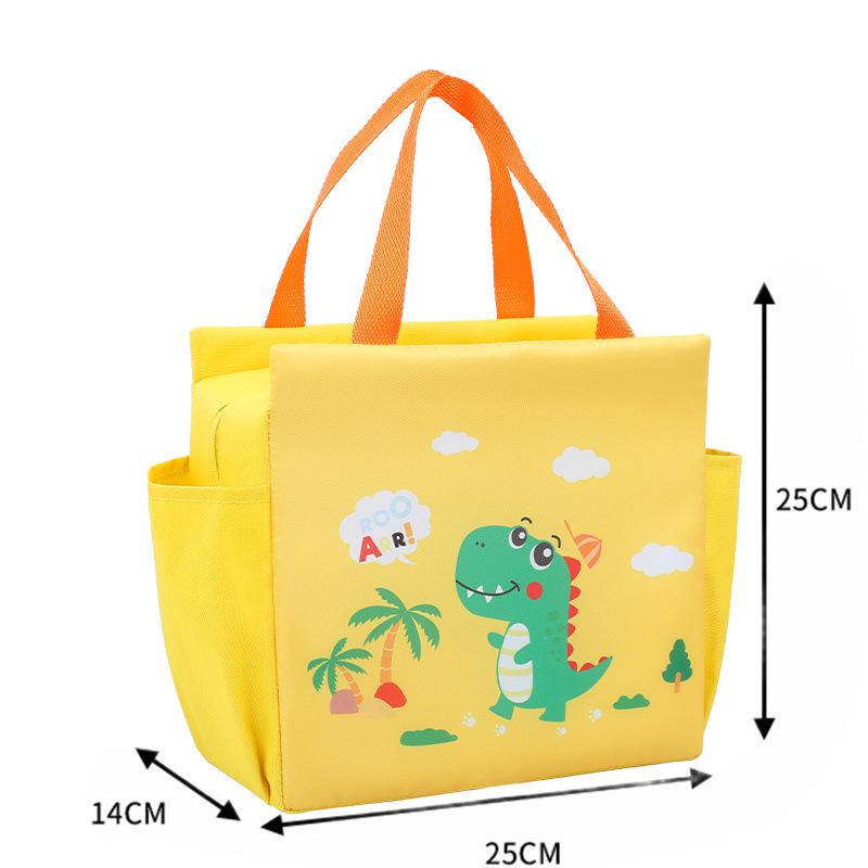 Cationic Waterproof Double-Pocket Insulated Lunch Bag with Aluminum Foil