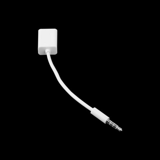 USB 2.0 Female To 3.5mm Male Plug AUX Audio Adapter Cable Converter for Car