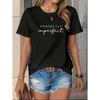 Womens Fashion Casual PERFECTLY Letter Print Short Sleeve TShirt Summer Short Sleeved Harajuku Oversized T Shirt