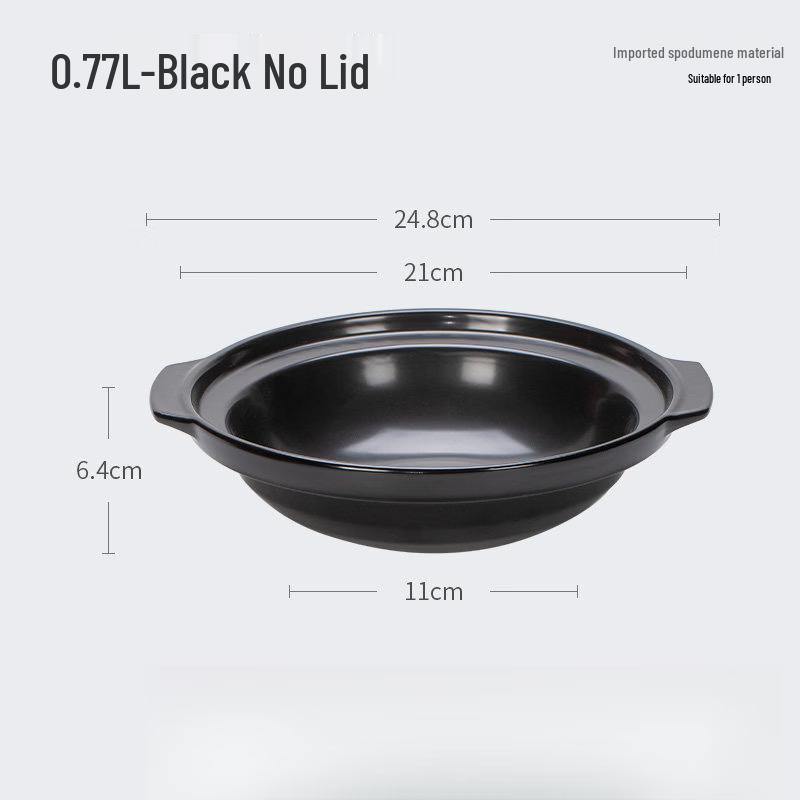 LIEI Commercial Ceramic Shallow Casserole Pot