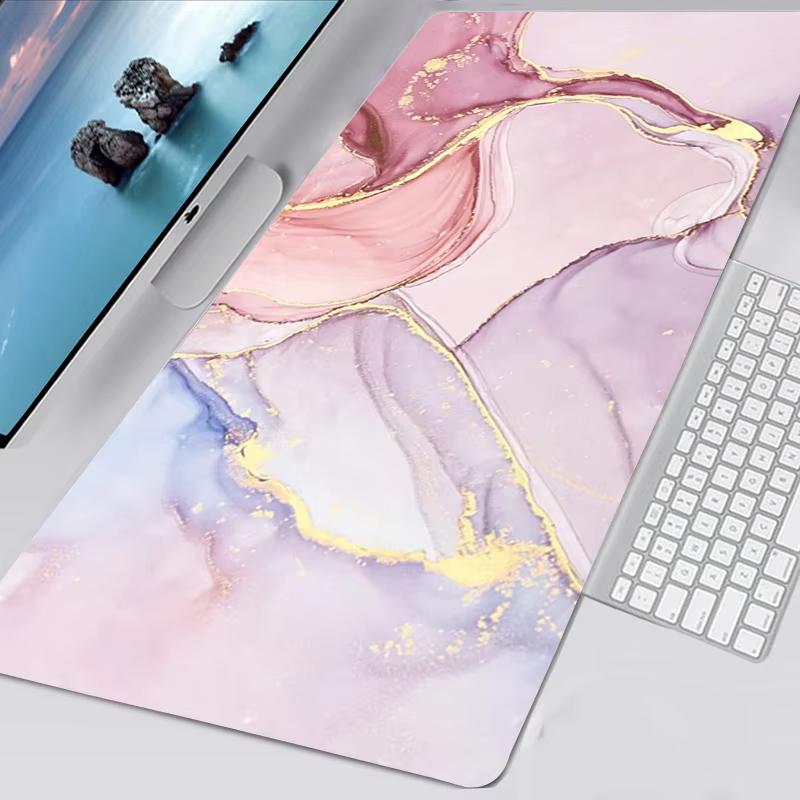 Luxury Alcohol Ink Marble Large Mouse Pad Waterproof Nonslip Gaming Mat
