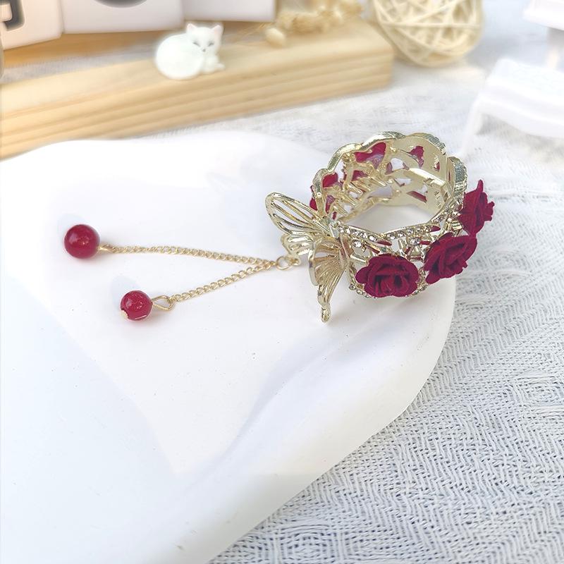 Luxury Alloy Rhinestone Hair Claw Clip for Women – Anti-Collapse Hold