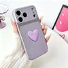 3D Love Heart PU Lambskin Phone Case For Samsung S26 Ultra S25 S24 S23 S22 S21 S20 FE Plus Note 20 Candy Color Soft Back Cover
