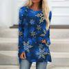 Round Neck 3D Printed Top Fashionable Casual Comfort Long Sleeved Women's T-shirts