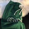 Men Casual Shorts Elastic Waist Adjustable Drawstring Straight Wide Leg Sport Shorts with Pockets Street Style Running Shorts