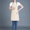 Adjustable Waterproof & Oil-proof Printed Apron with Logo and Text, Thickened Material, Stain-resistant, with Neck Strap.