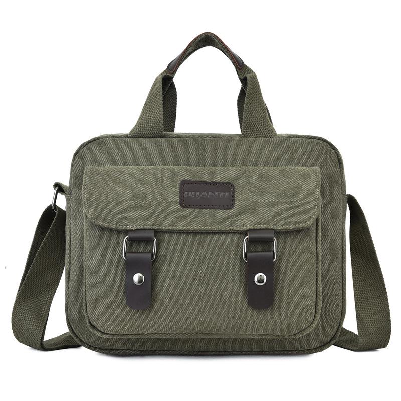 

Men s Large Capacity Canvas Shoulder Handbag - Simple Business Travel and Commuting Backpack
