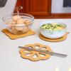 Wooden Non-Slip Cartoon Coaster: Heat-Resistant Kitchen Placemat & Pot Holder