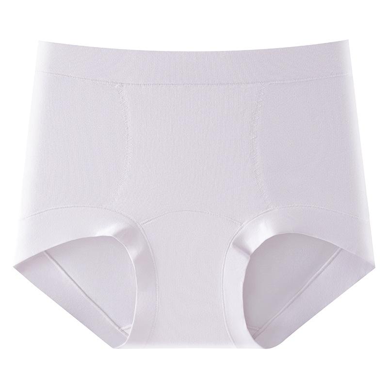 Women's Cotton 10A Antibacterial Extended Crotch High Elastic Naked Traceless Belly Retraction High Waist Panties