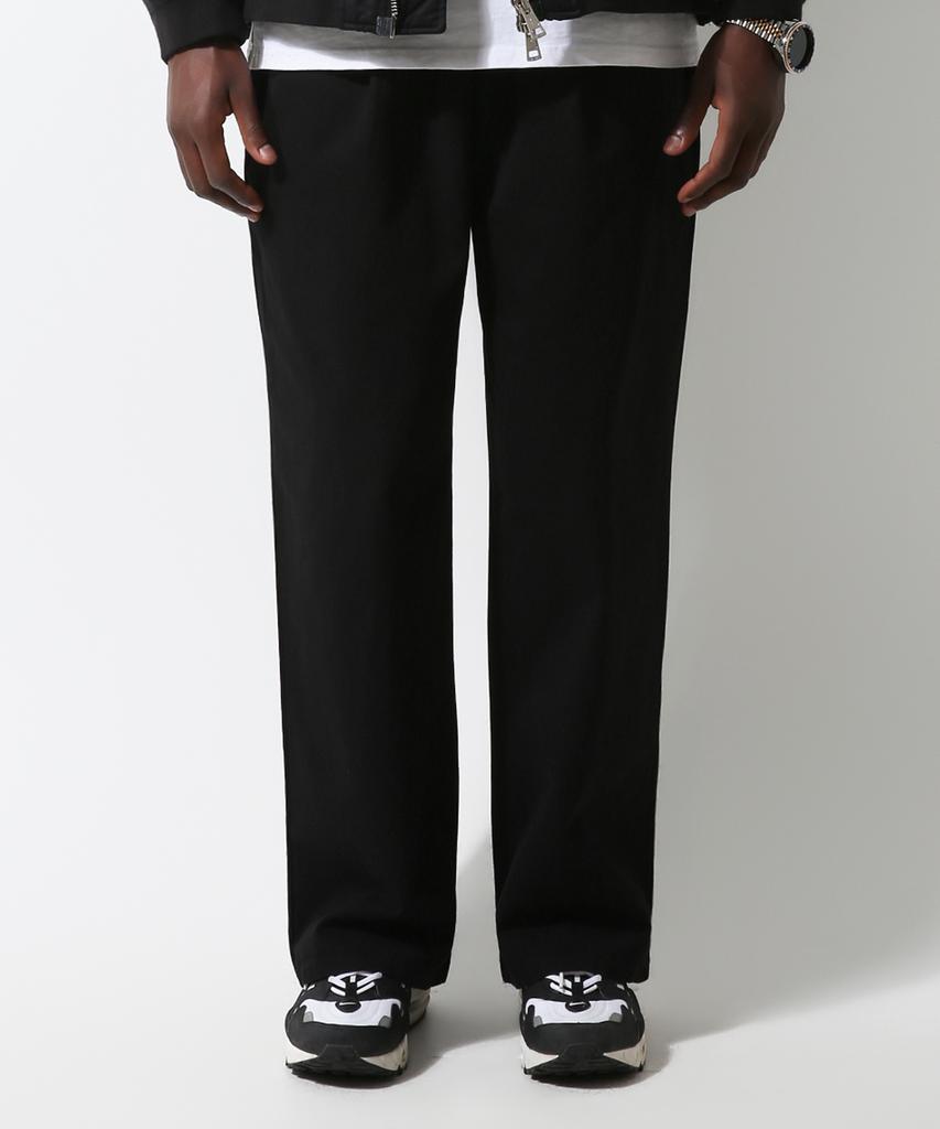 Seuteulaikeu Washed Cotton Relaxed Pants (Black)