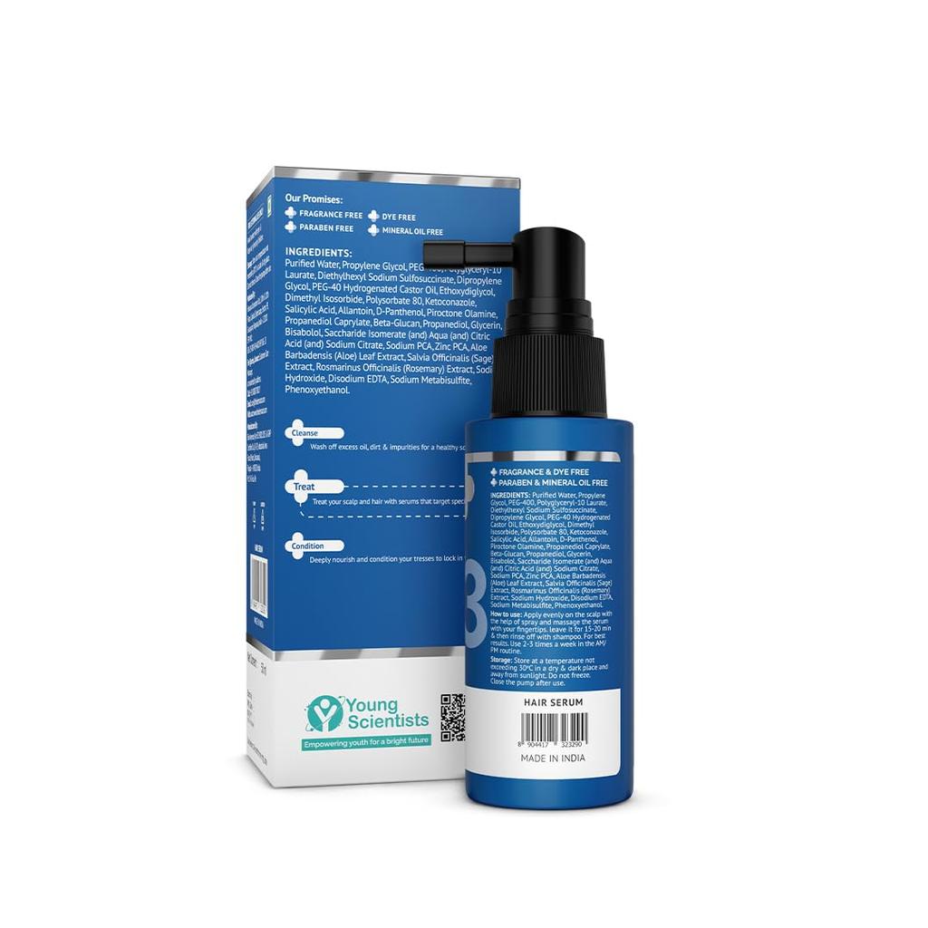 The Derma Co. Triple Actives Anti-Dandruff Scalp Serum 50 Ml | Fights Flakes & Soothes Itch