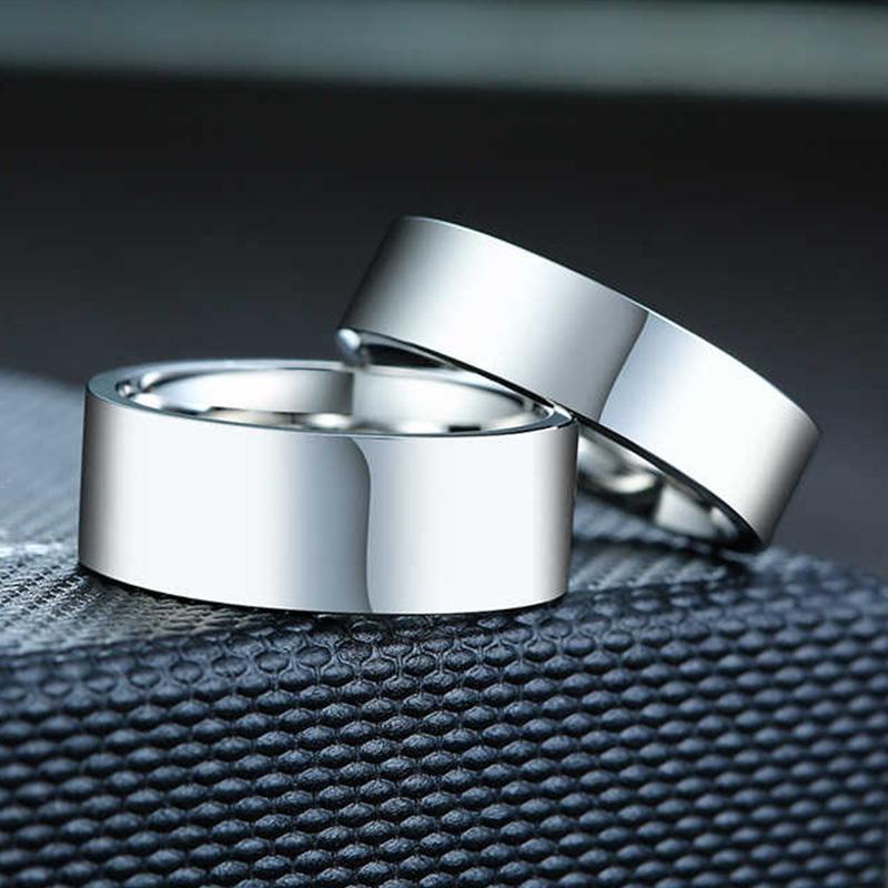 3/4/6/8mm Wide Stainless Steel Rings High Polished New Fashion Classic And Generous For Men's And Women's  Jewelry Gift