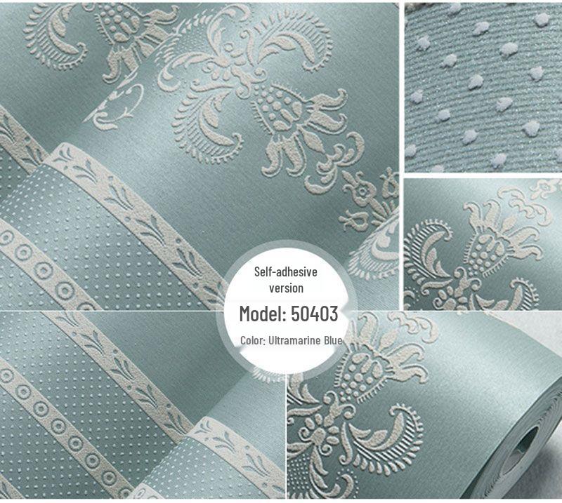 Eco-Friendly Mold-Proof Non-Woven 3D Wall Stickers: Thick, Self-Adhesive, Moisture-Resistant European-Style Wallpaper for Bedrooms and Living Rooms.