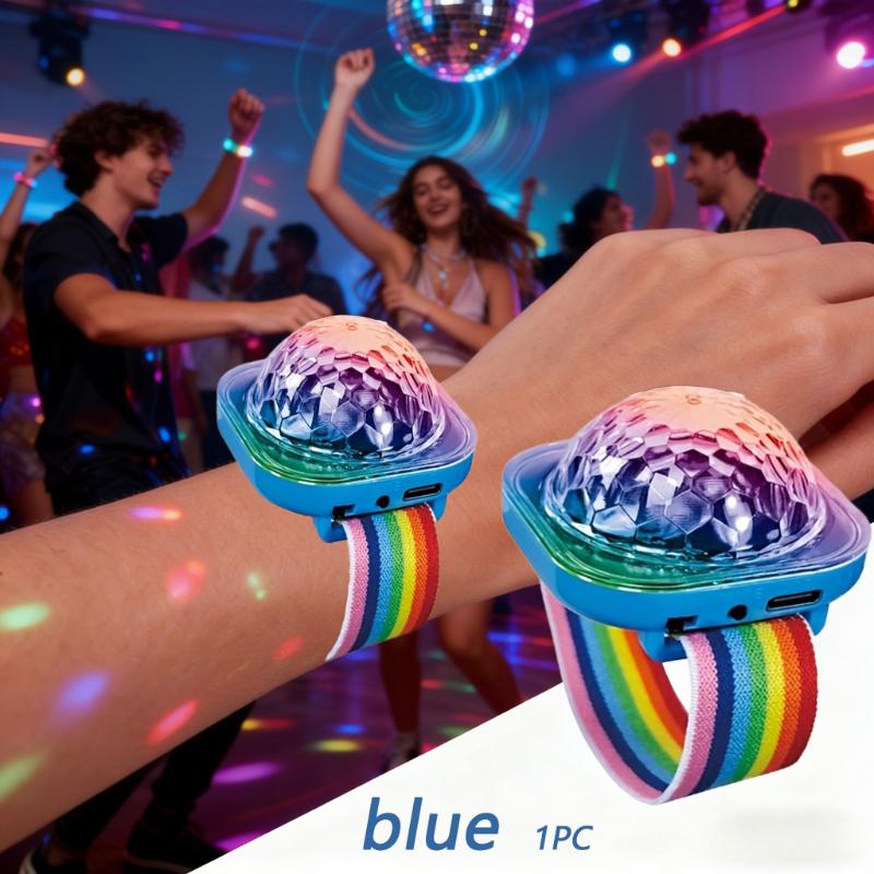 Piece Mini Disco Ball Flashing LED Bracelet Portable Party Bracelet Light with Suction Cup Vitality Change Party Light Disco Light