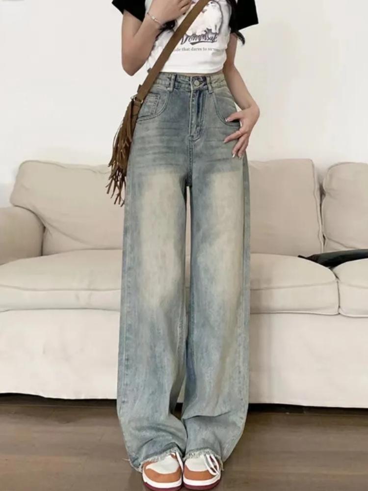 

Винтажные мешковатые синие джинсы 90-х годов, женские Y2k Harajuku, джинсовые брюки с высокой талией, женские ретро-модные элегантные широкие брюки, повседневные 2XL синий