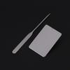 Premium Stainless Steel Makeup Palette 2Pcs Set with Rod Smooth Surface for Personal Daily Cosmetic Mixing