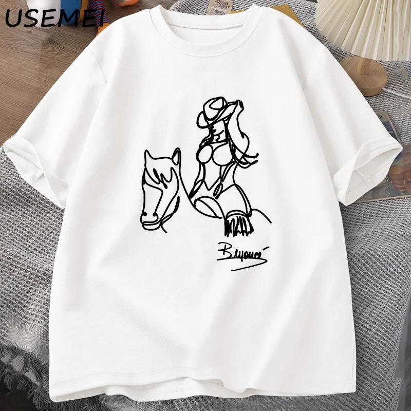 Beyonce Renaissance World Tour T-shirt Men Women Cotton Print T-shirt Summer Casual Short Sleeve Tee Shirt Fans Clothes