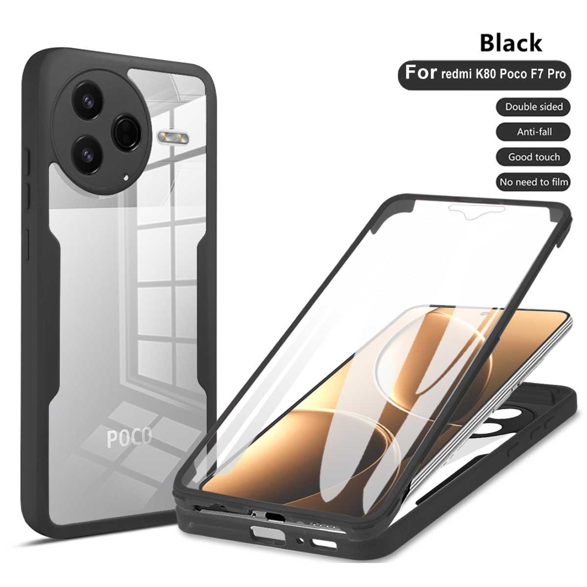 

Для Mi Poco F7 F6 Pro F7 Ultra Противоударный и Противопадения 360 Полностью Обернутый Чехол для Телефона Для Mi Poco X7 X6 X5 Pro Poco X6 чёрный