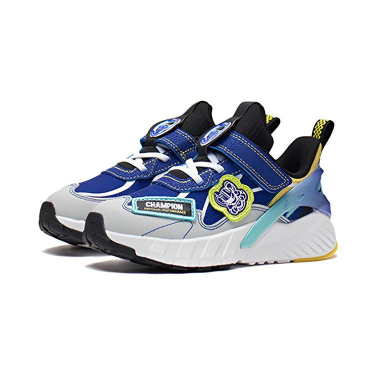 Li Ning Kids Comfortable Sports Slip Resistant Shock Absorbing Durable Breathable Lightweight Casual Shoes Kids Casual Shoes Blue YKNS060-5