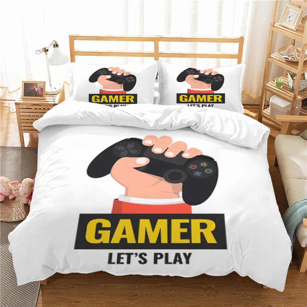 

Домашний текстиль Футбол Детское постельное белье 3D геймпад Постельное белье из микрофибры Декор для спальни Мягкое пододеяльник из микрофибры EU Single 135x200cm