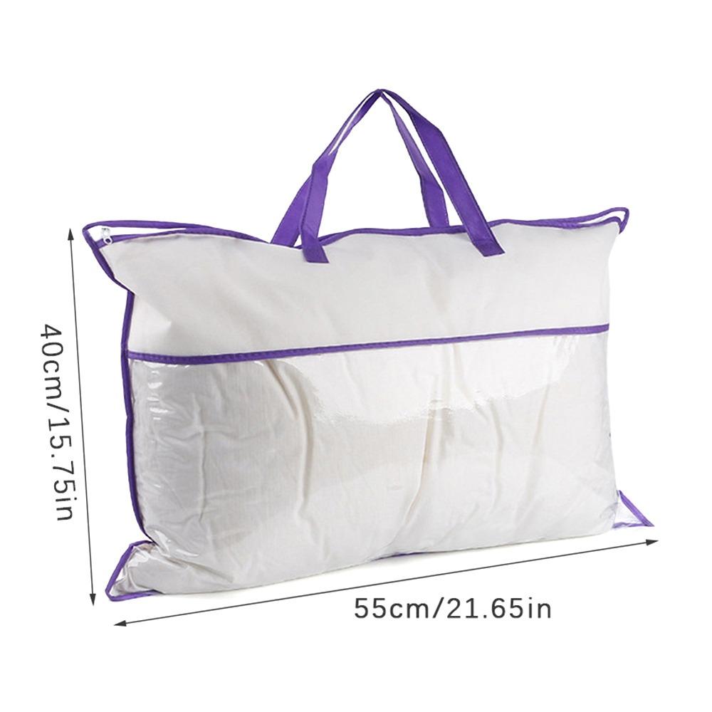 With Zipper Pillow Storage Bag Non-woven Tote Bag for Storing Pillows and Blankets