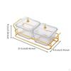 6 Compartment Snack Tray Luxury Design Divided Serving Dish Set Food Grade Material Bowls with
