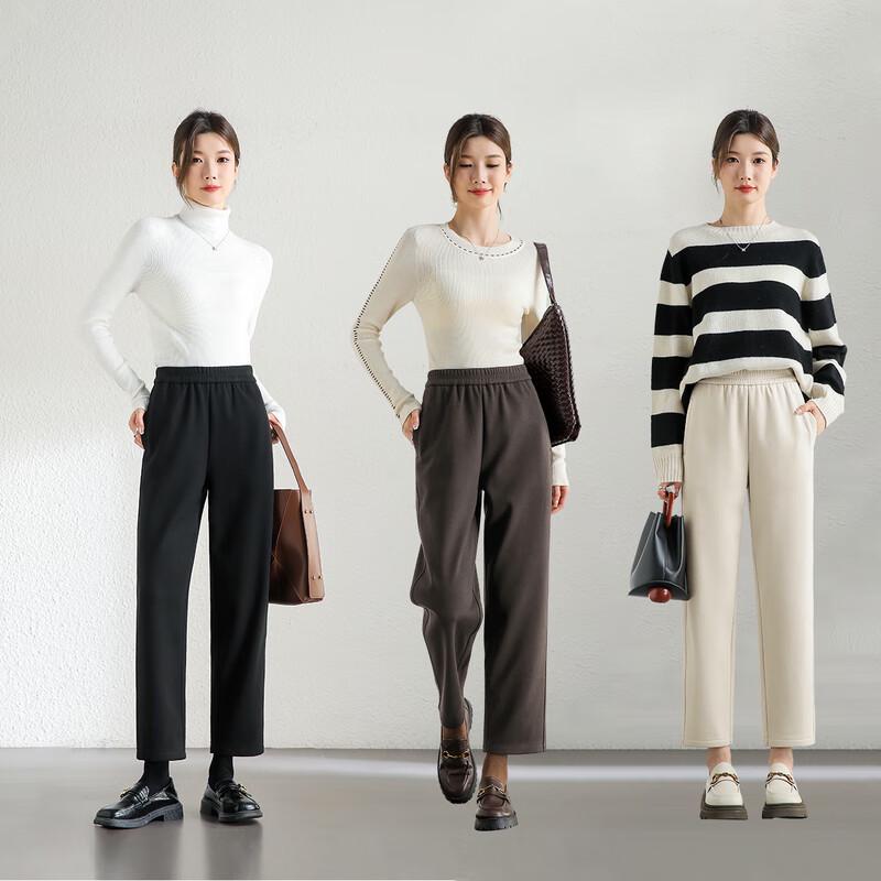 

Women s Winter Fleece-Lined Harem Ankle Pants L