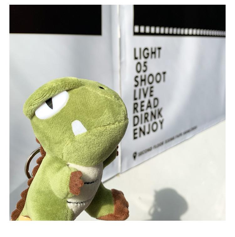 Ins Package Pendant Small Dinosaur Doll Book Keychain Dinosaur Cute Plush Hanging Bag Pendant