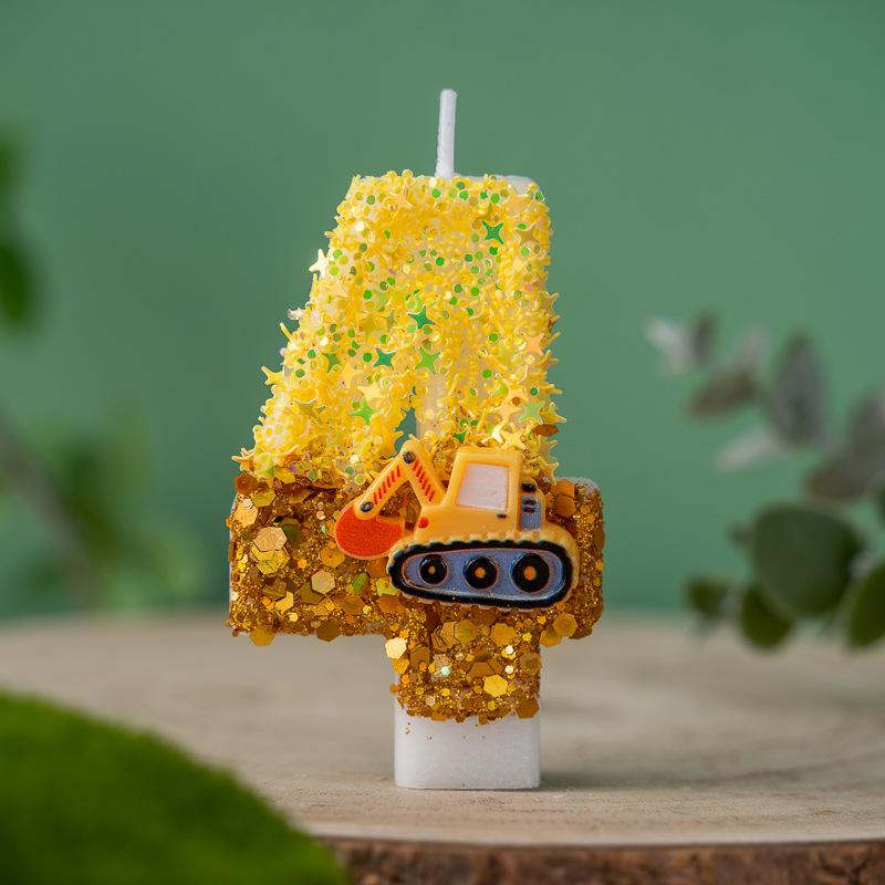 Creative Excavator Birthday Candles - Perfect for Cakes and Parties