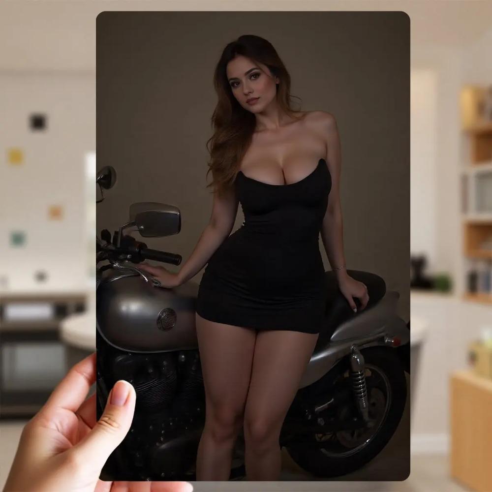 Vintage Metal Wall Art 8x12 Inch Motorcycle Tin Sign for Garage Cafe Bedroom Bar Decor Biker Gift