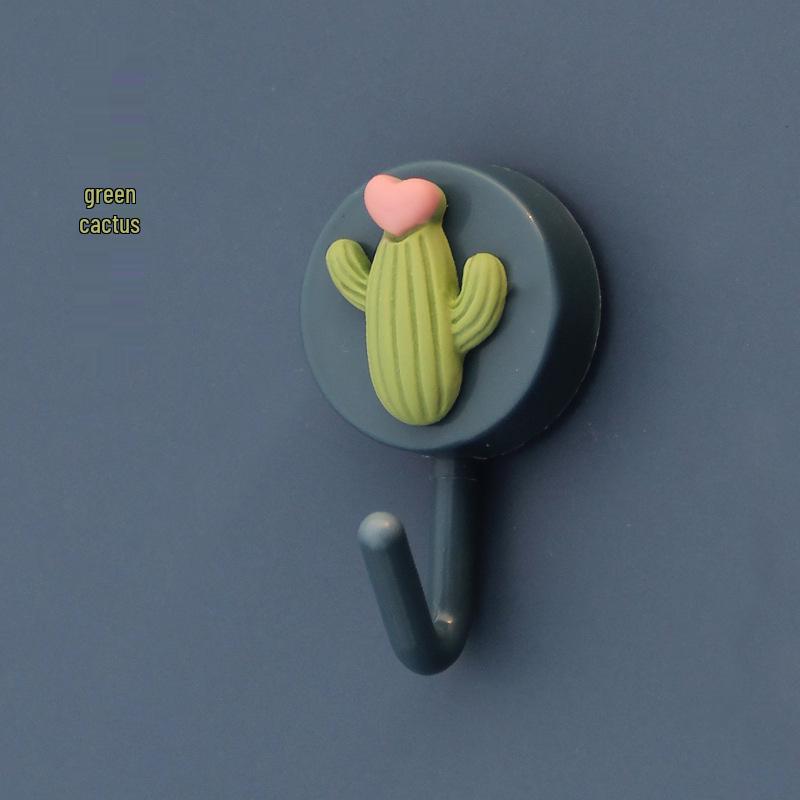 Cute Nordic Style Cartoon Hooks - No-Marke Adhesive, Ideal for Student Dorms