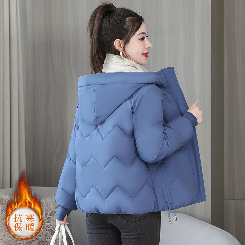 

Зимний хлопок темпераментный повседневный красочный темно-синий воротник глянцевая молния воротник-стойка черный средней длины и длинный хлопок XXXL синий