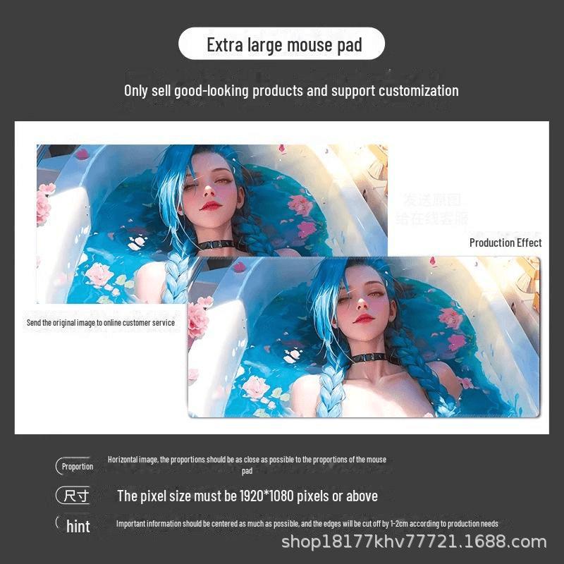 Jinx Oversized Mouse Pad - League of Legends E-sports Desk Pad
