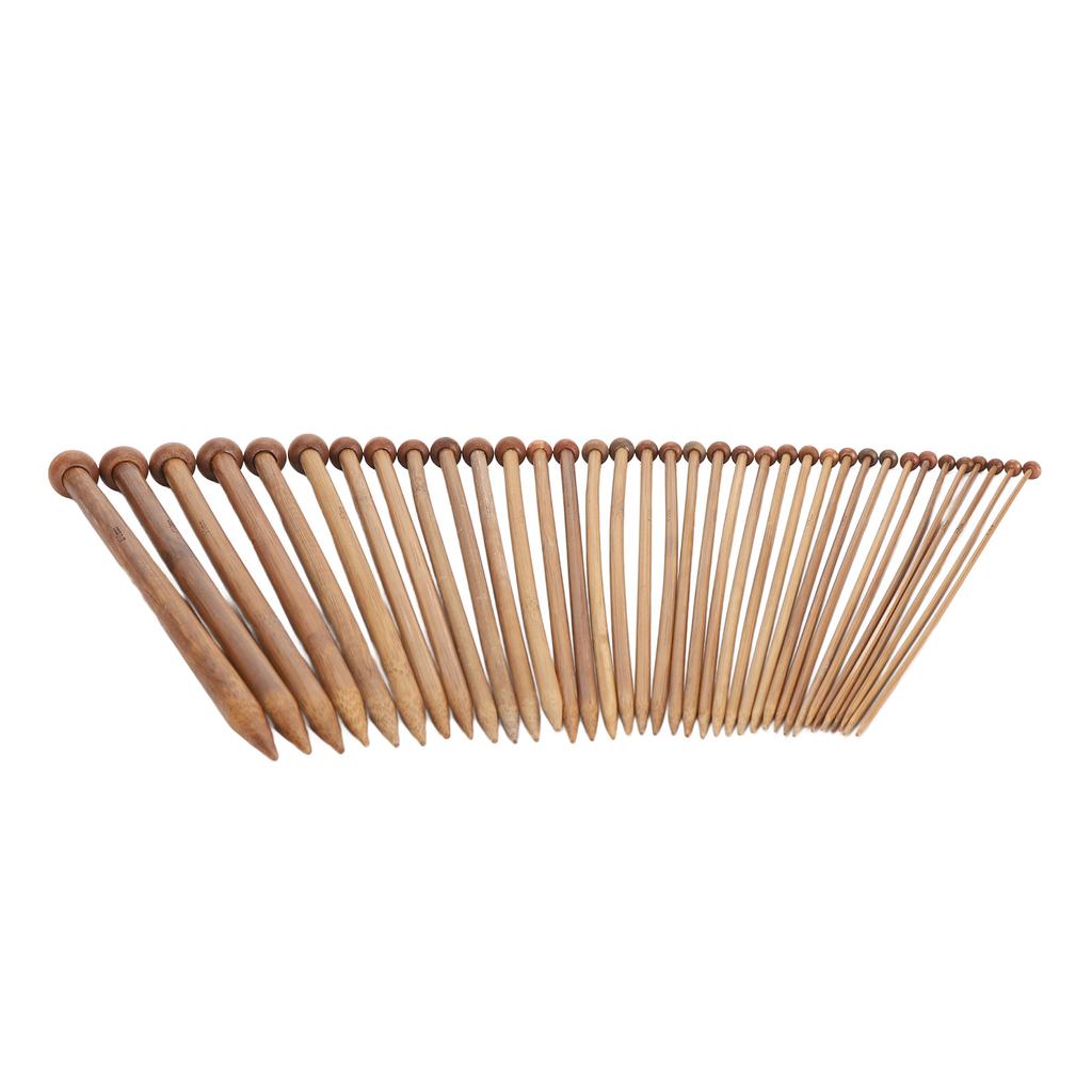 36 stuks Bamboe Breinaalden Rechte Enkelpuntige Gecarboniseerde Breinaald voor Beginners