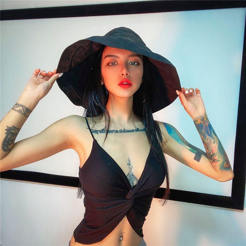 

Сладкий Сексуальный Сюань Я Мода Инс Супер Популярный Французский Стиль Маленькая Майка Верх Бандо Топ Халтер Жилет Женская Мода Black All yards