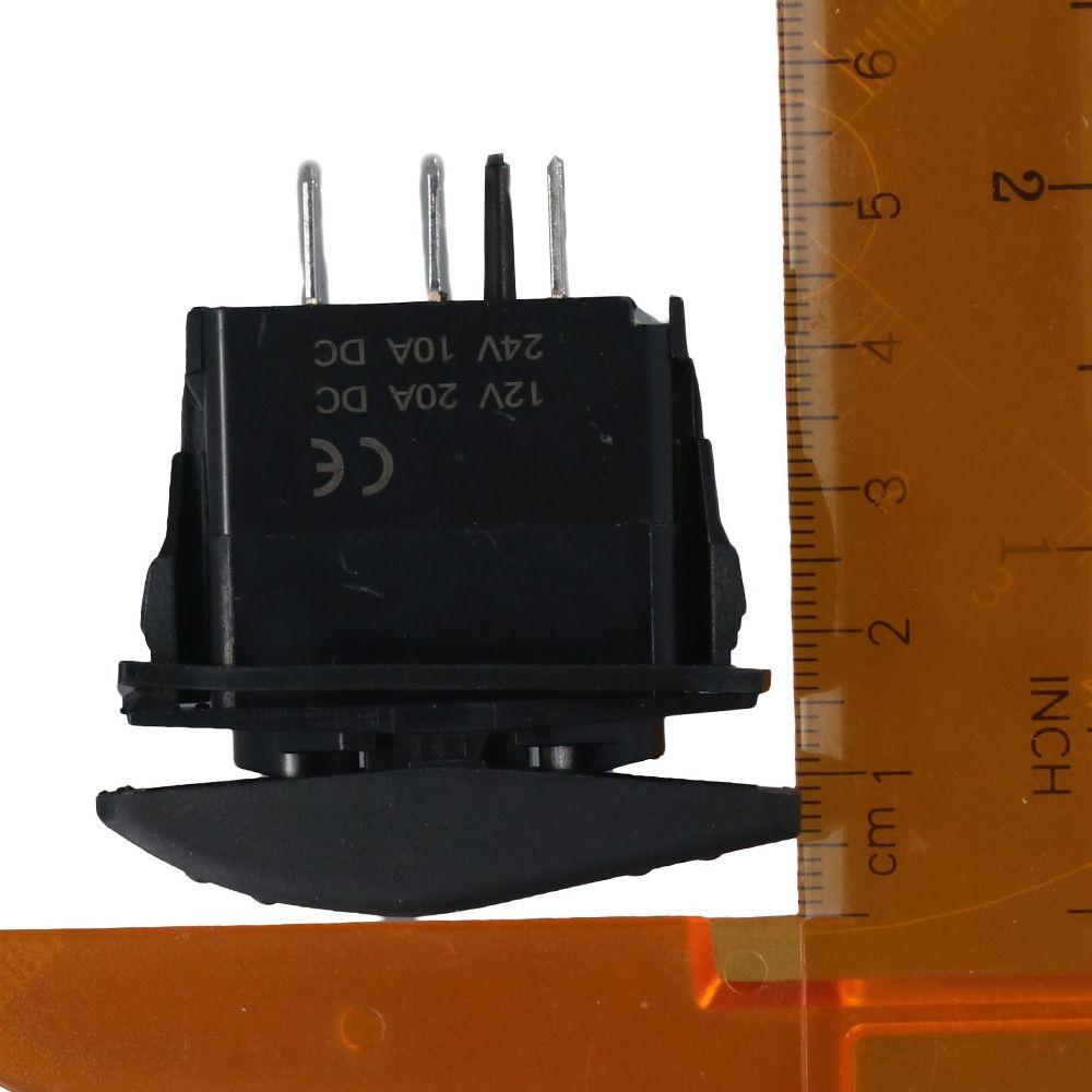 Marine Rocker Switch, 12V Waterproof Toggle Switch 12 Volt 20A SPST 6 Pin 3 Position ON/Off/ON Heavy Duty for Boat ATV RZR RV