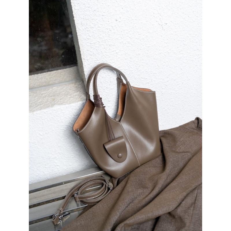 

Genuine Leather Handbag for Women, Large-capacity Casual Single-shoulder Crossbody Handbag One Size хакі