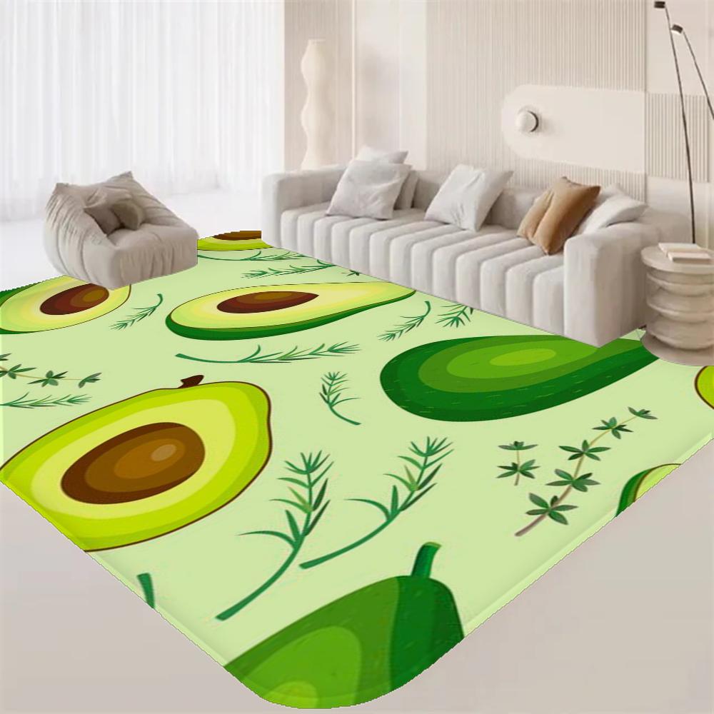 Avocado Room Mats Retro Multiple Choice Living Room Kitchen Rug Non-Slip Welcome Rug