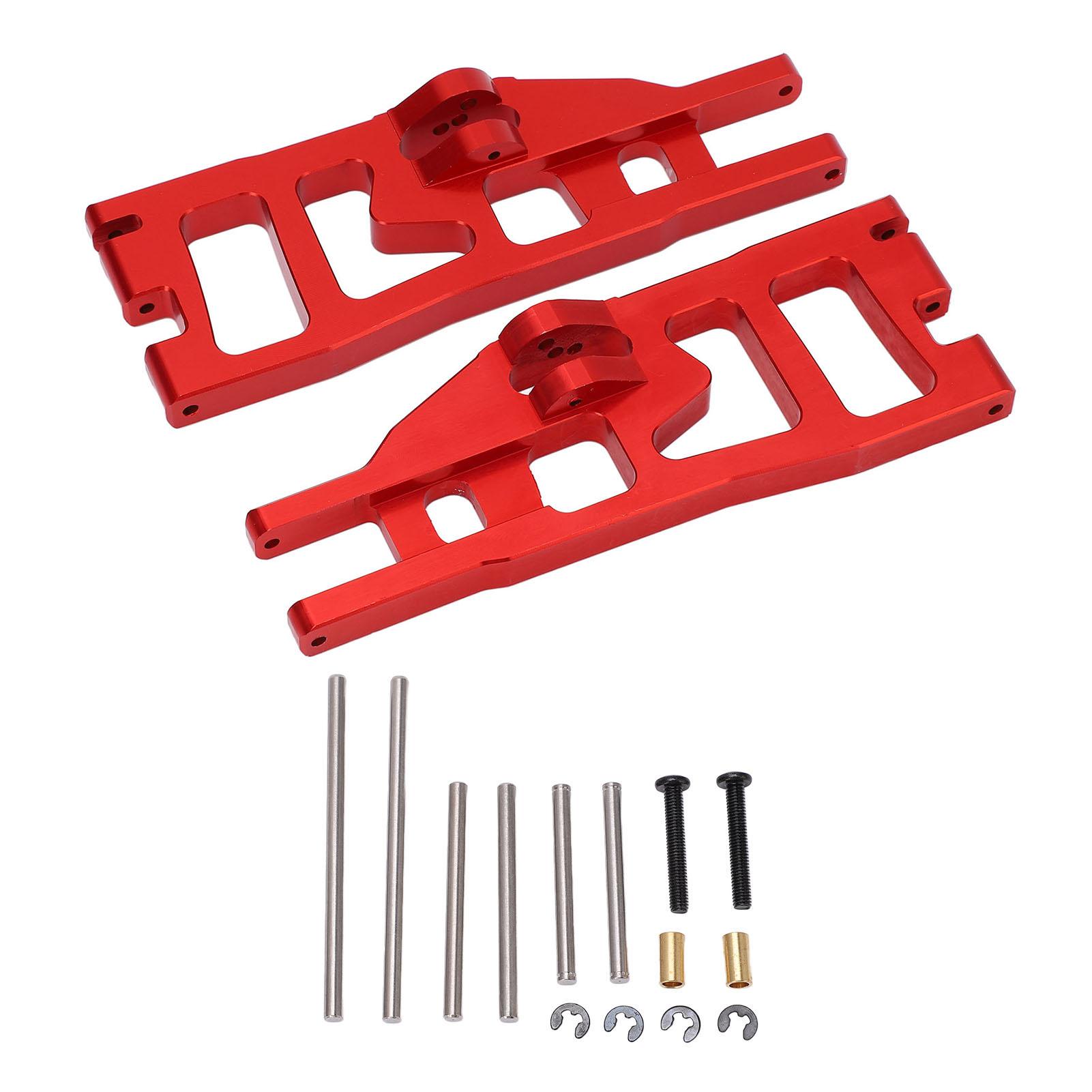 

2 шт. RC Передній нижній важіль підвіски Алюмінієвий сплав CNC обробка Легка вага 16 Важіль підвіски для RC вантажівки для червоний