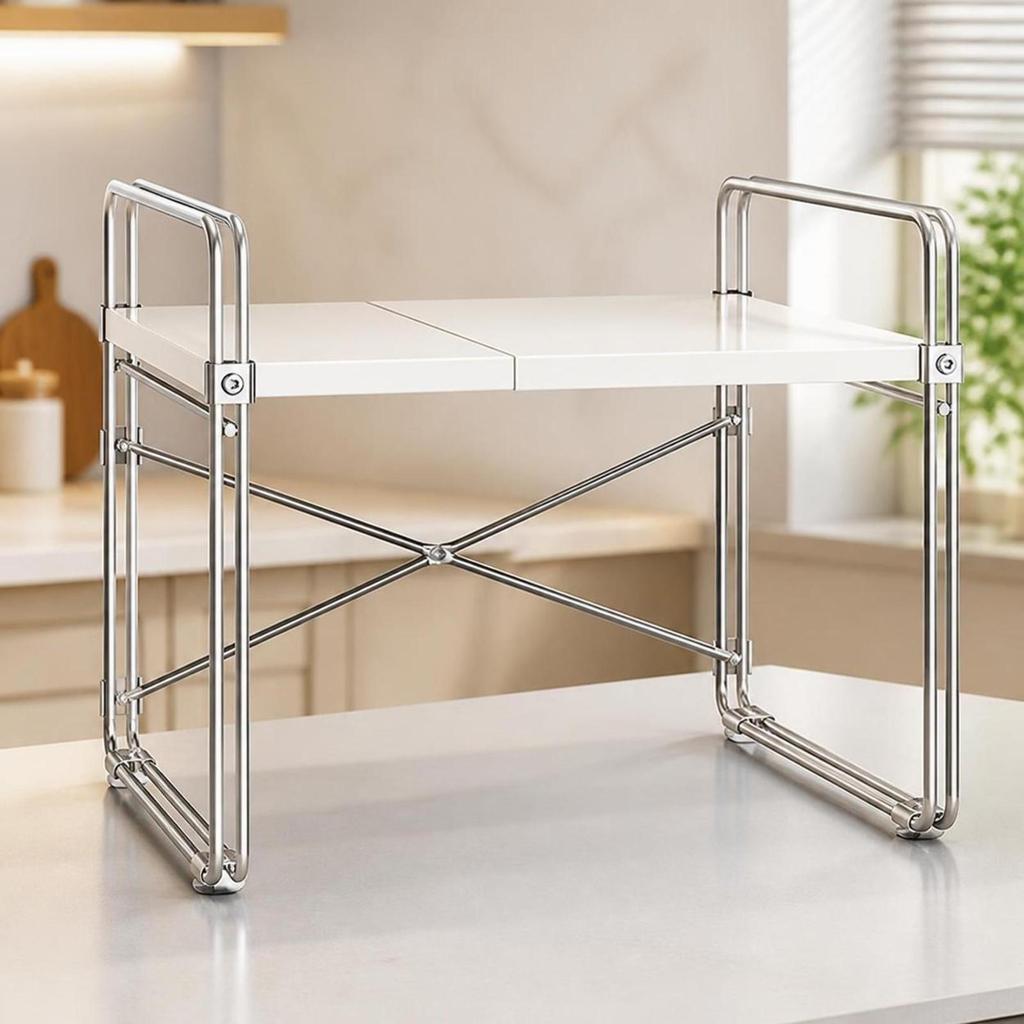 Countertop Microwave Rack with Metal Frame Long-Lasting Kitchen Appliance